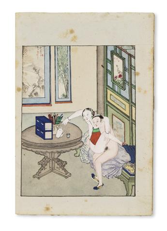 (EROTICA.) Group of 3 Chinese or Japanese shunga albums.